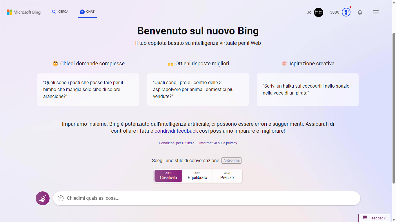 ChatGPT su Bing aumenta i limiti giornalieri e migliora l'interazione