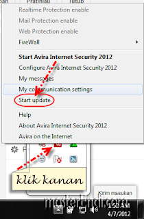 Cara update antivirus Avira 2012