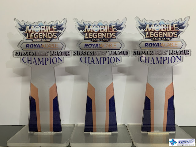 Laser Cut Acrylic Trophies - Royal Cable