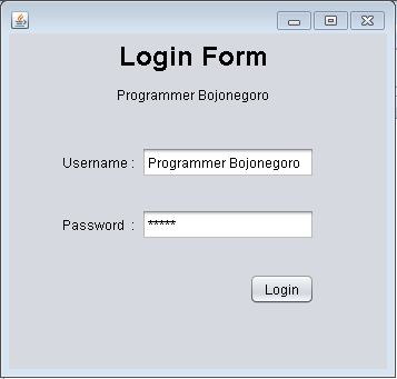 Tutorial Membuat Login Form Sederhana Dengan Java Menggunakan NetBeans IDE