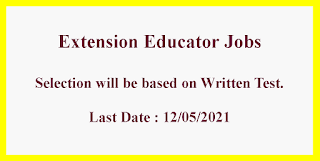 Extension Educator Jobs in J&K Services Selection Board