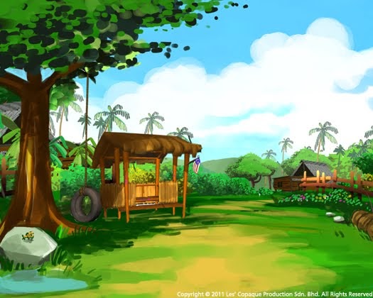 Background Rumah Upin Ipin Nyepi r