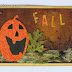 Autumn card with glitter pumpkin