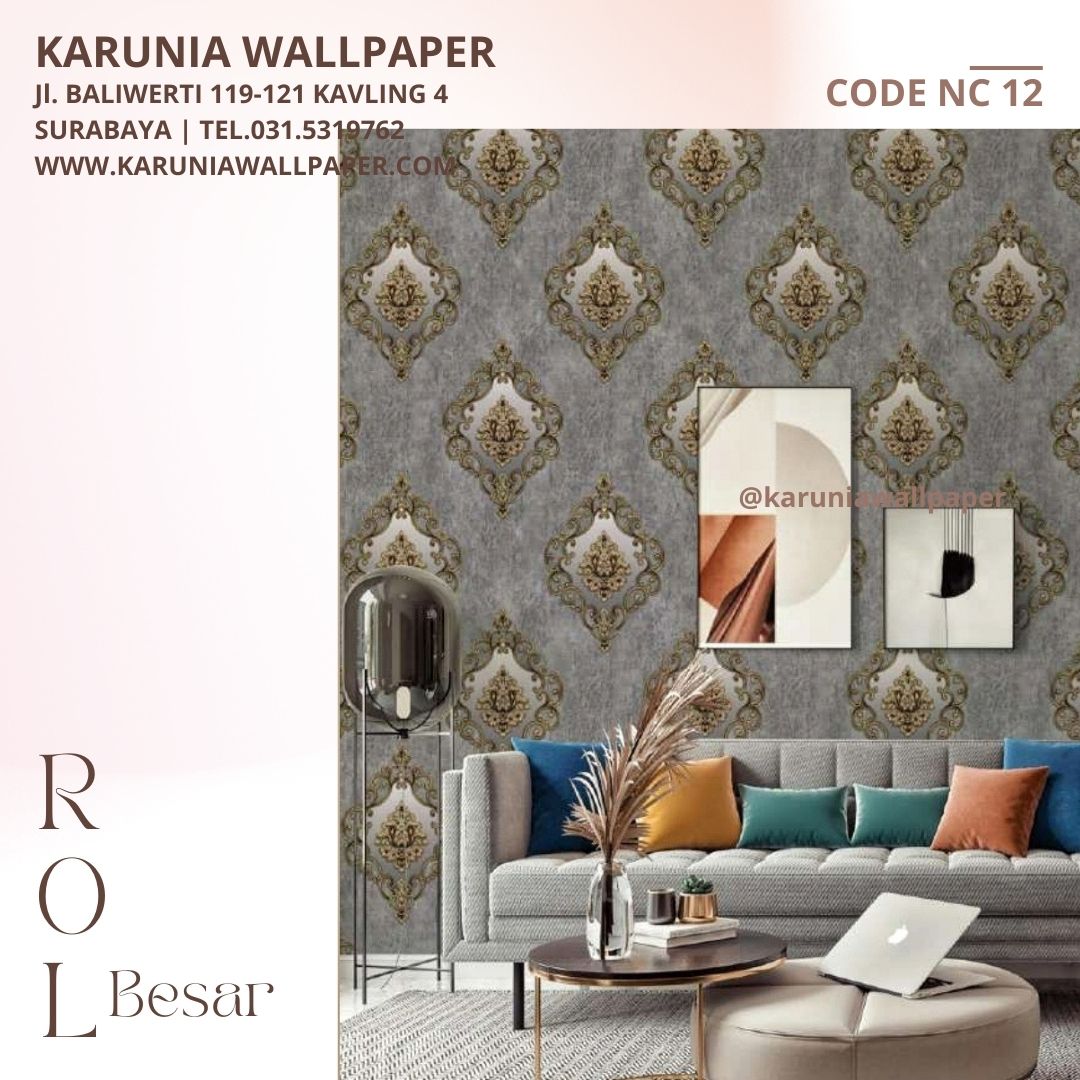 jual wallpaper dinding rol besar batik