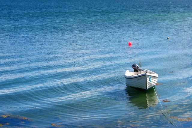 boat, blue water, ocean, Roundstone © Annie Japaud Photography