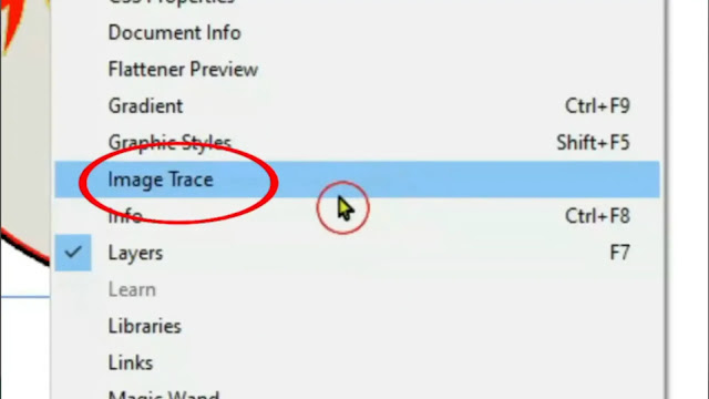 خيار Image Trace في برنامج illustrator