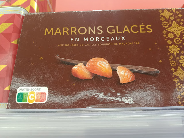 Pieces of marrons glaces in the supermarket, Vienne, France. Photo by Loire Valley Time Travel.