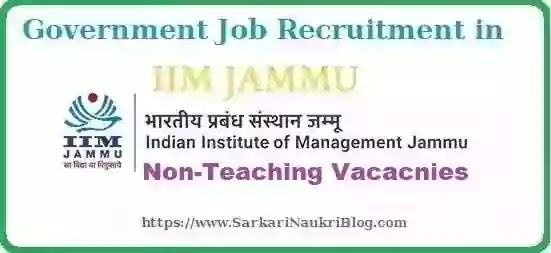 IIM Jammu Non-Faculty Vacancy Recruitment 2025