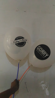 balon printing goory dengan stik cup