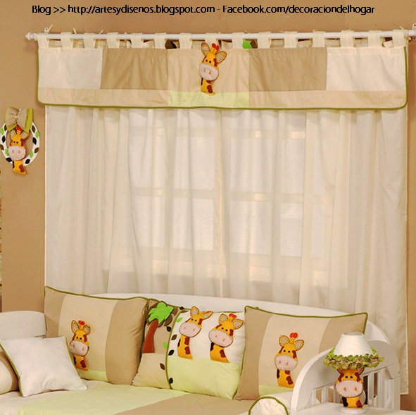 CORTINAS PARA DORMITORIOS DE BEBES by artesydisenos.blogspot.com