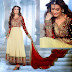 Sizzling Diya Mirza in Latest Indian Designers Party Wear Fancy Anarkali Frock Suits Collection 2013-2014
