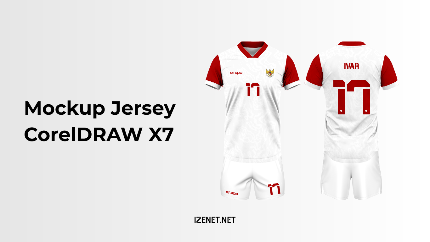 Mockup Jersey V-Neck Timnas Indonesia CDR