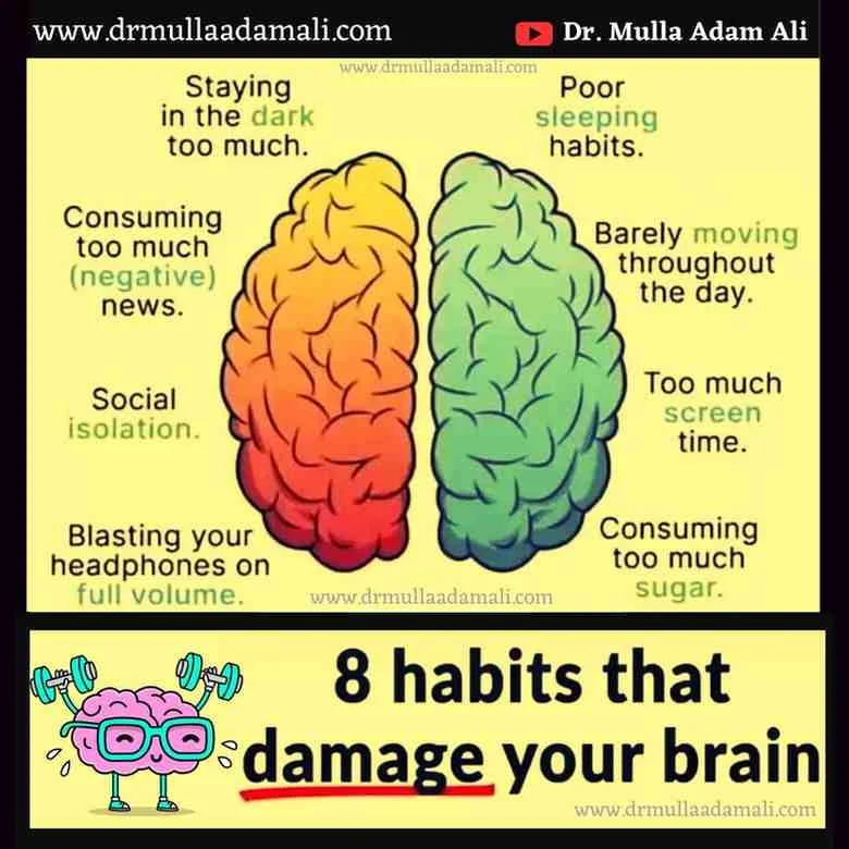 8 habits that damage your brain