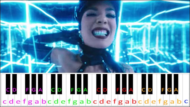 Nightmare by Halsey Piano / Keyboard Easy Letter Notes for Beginners