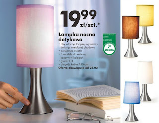 Lampka nocna dotykowa Biedronka ulotka