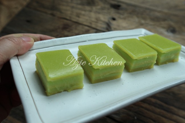 Kuih Lapis Tepung Beras Yang Mudah - Azie Kitchen