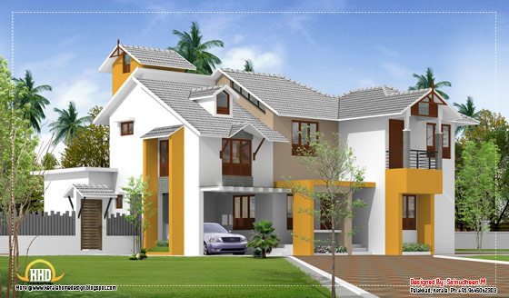 Modern Kerala home design - 2135 Sq.Ft. (198 Sq.M.) (237 Square Yards)