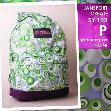 jual online tas ransel jansport kanvas kw murah motif buble