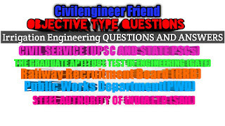 Irrigation Engineering objective question and answer