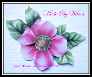 Kaart, Card, 3d, Bloem, Flower, Parels, Pearls, Roze, Pink, Wit, White, Raster, Grid, Workshop, Tutorial, Tip, Papicolor, Crealies, All4You, ALL4YOU,