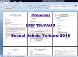 Proposal BOP PAUD Tahun 2018