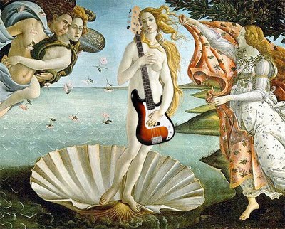 The goddess of love has a side gig as bassist for the Smashing Pumpkins.