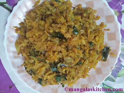 Cabbage kara Poriyal