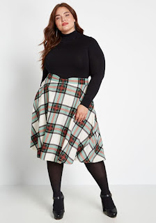 ¿Cómo combinar estampado cuadros en otoño si soy gordita?