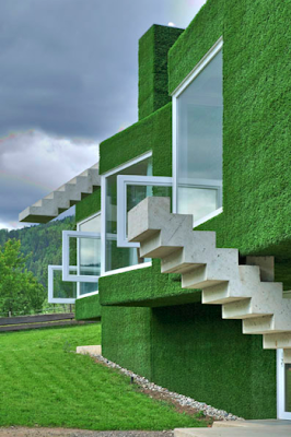 Crazy Astroturf Covered Concrete House In Austria Seen On lolpicturegallery.blogspot.com