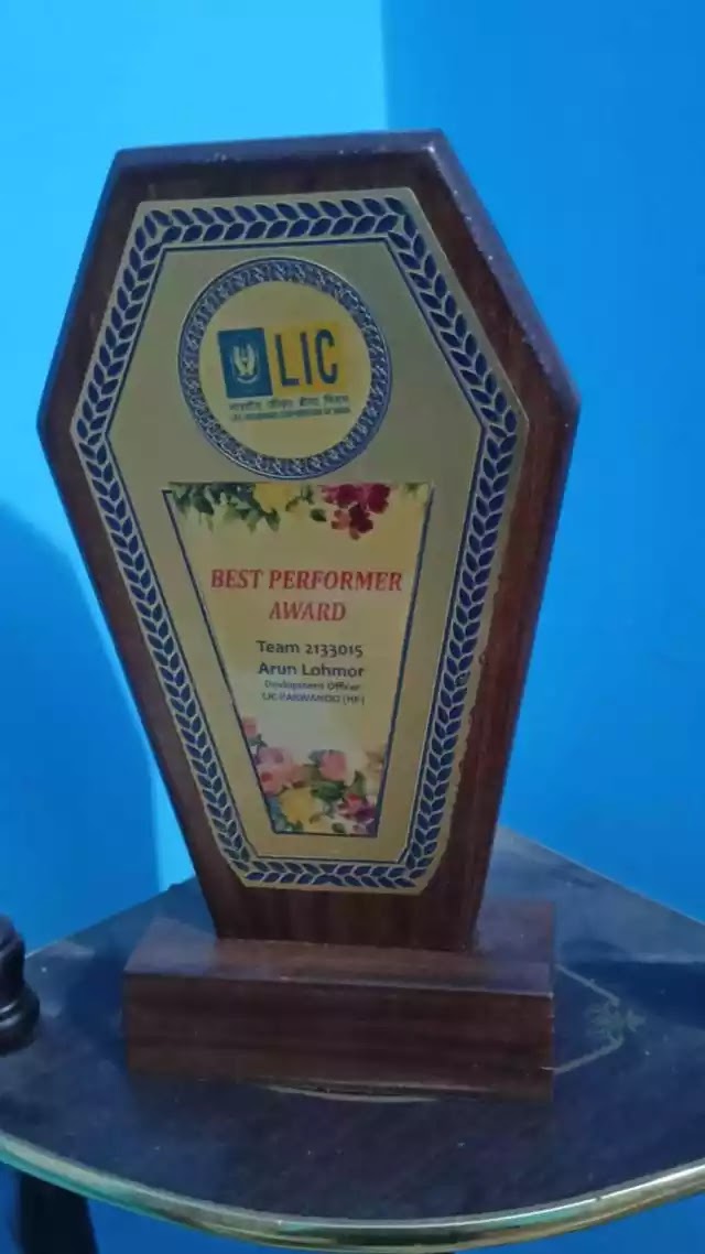 11 Trophy of LIC Agent Surinder Verma Received from LIC