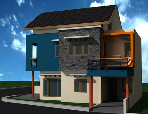  Desain  Rumah Minimalis Modern 2  Lantai  Gudang  Makalah