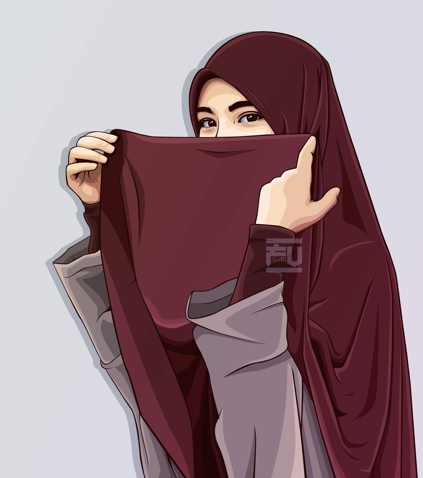  96 Gambar Kartun Muslimah Bercadar Simple Pilihan 