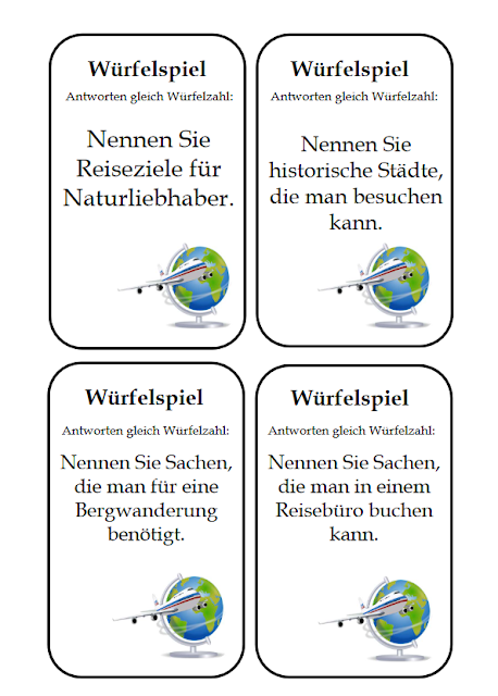 Würfelspiel mit 1 Würfel - Urlaub & Reisen