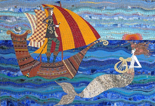 decorative mosaic paintings by Irina Charny