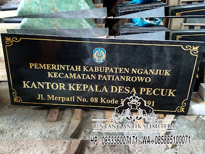 Prasasti Granit, Papan Nama Kantor Pemerintahan, Prasasti Peresmian