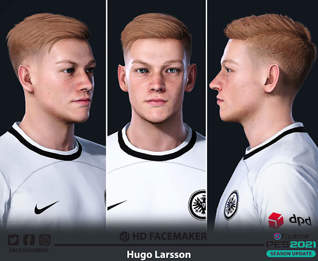 Hugo Larsson Face 2023 For eFootball PES 2021