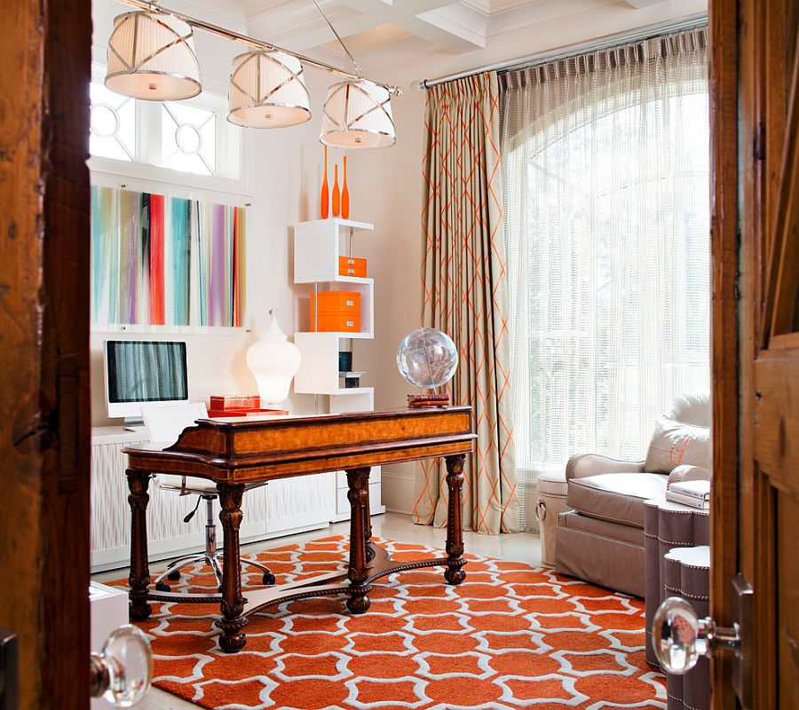 25 Desain Interior  Cat  Rumah  Warna  Orange  Rumah  Minimalis
