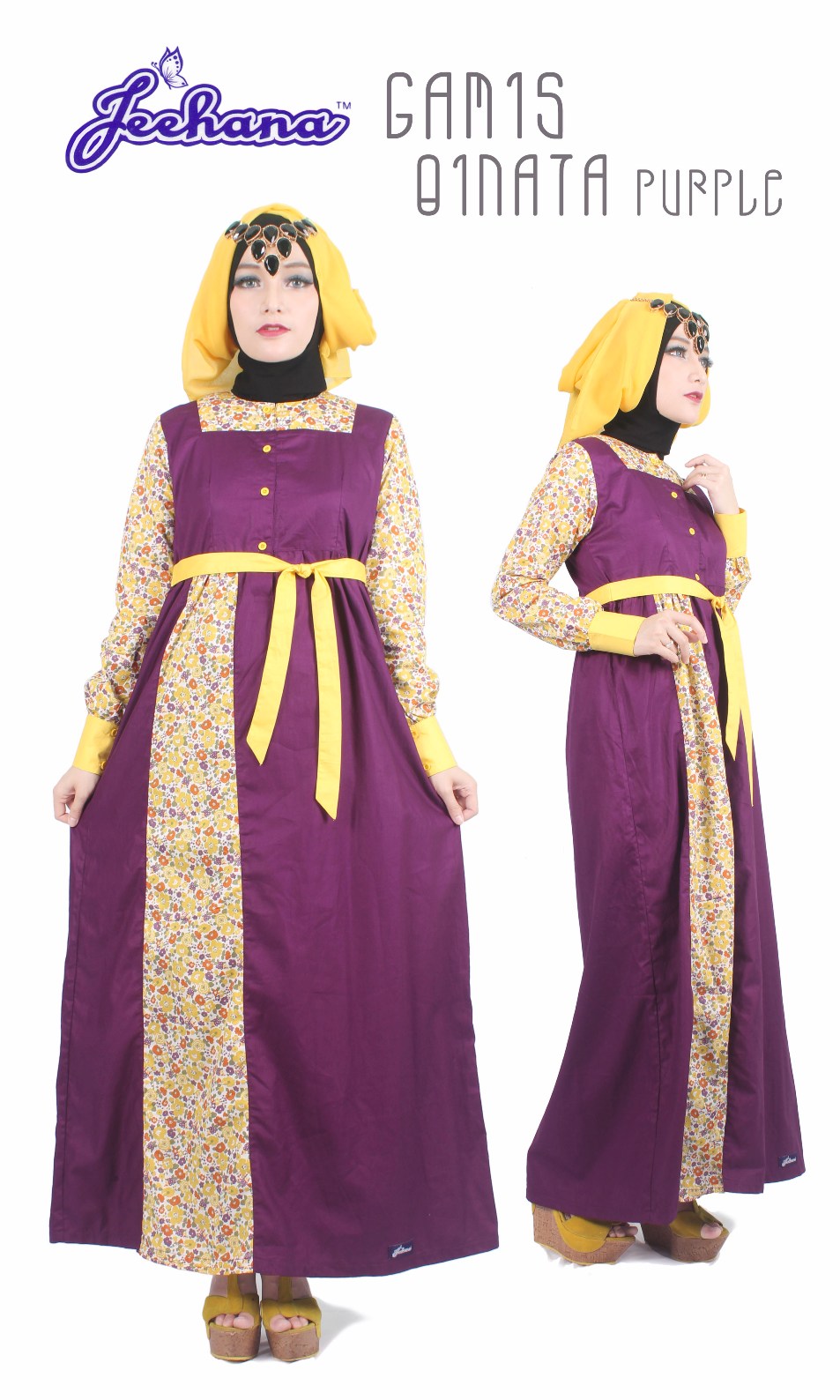 Baju Muslim Terbaru 2018 Online: Baju Gamis Qinata by Jeehana