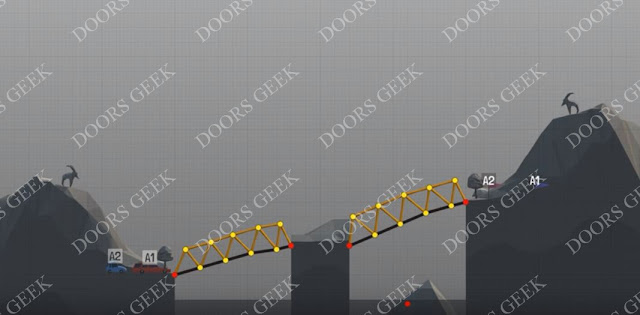 Poly Bridge Level 1-5 Two Part Bridge walkthrough, solution, cheats, guide