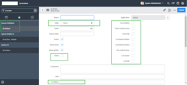 ui action in servicenow,servicenow ui action,servicenow ui action server side