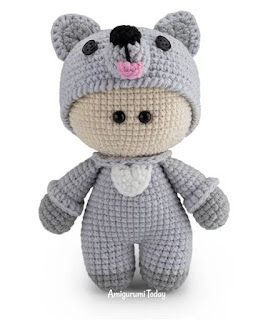 PATRON GRATIS MUÑECO LOBO AMIGURUMI 50683