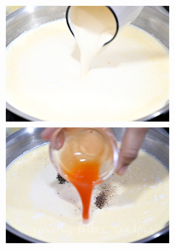 step 3 to make mac and cheese sauce