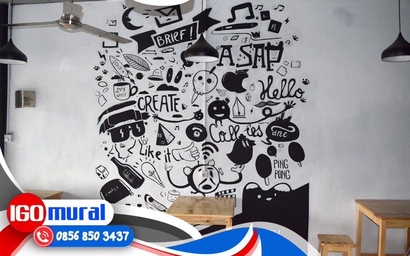 Contoh Lukisan Mural Doodle