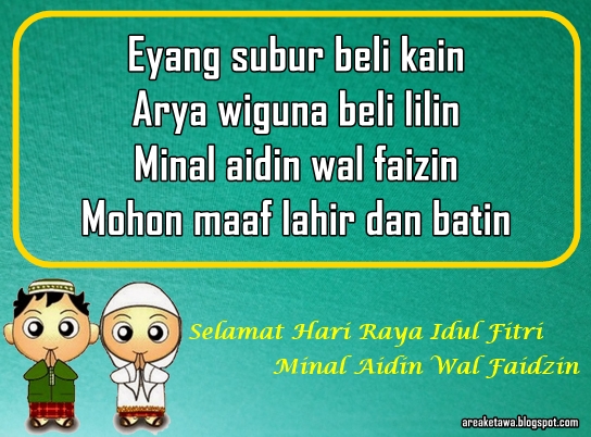 8 Gambar Pantun Lucu Ucapan Selamat Lebaran - Area Ketawa