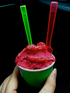 vegan sorbet from Sea Star Gelato in Seaside Oregon