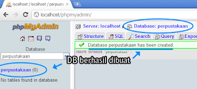 Membuat Database dengan PHPMyadmin  NoteBase