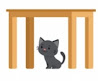 Preposition : cat is under the table