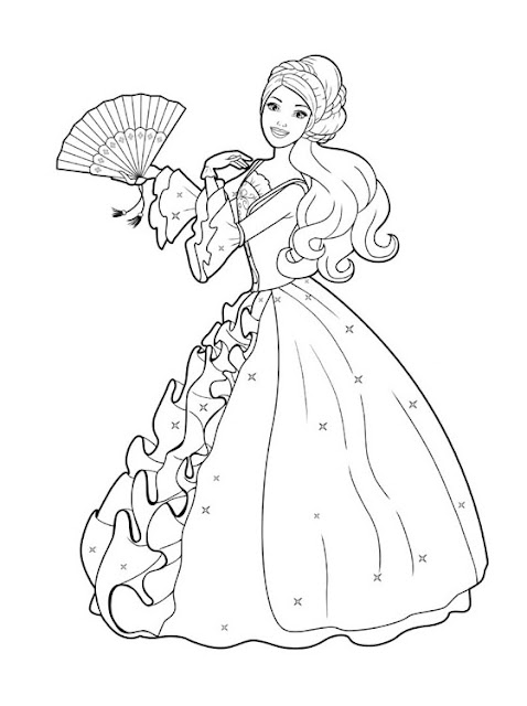 printable barbie colouring pages for kids