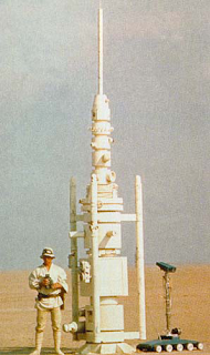 image: photo of Luke Skywalker next to moisture vaporator on Tatooine