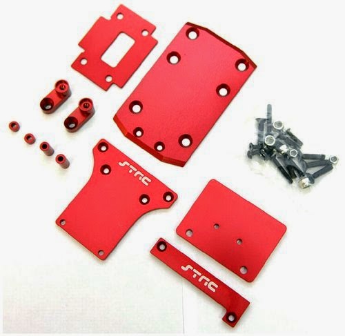 ST5822R ST Racing CNC Machined Slash 2WD Aluminum Low Center of Gravity (LCG) Conversion Kit (Red)